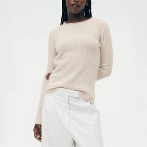 NAADAM Lightweight Cashmere Ribbed Sweater - Oatmeal